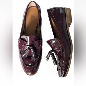 GH Bass Noelle Women’s Size 8 M Burgundy Patent Loafer with Tassels
